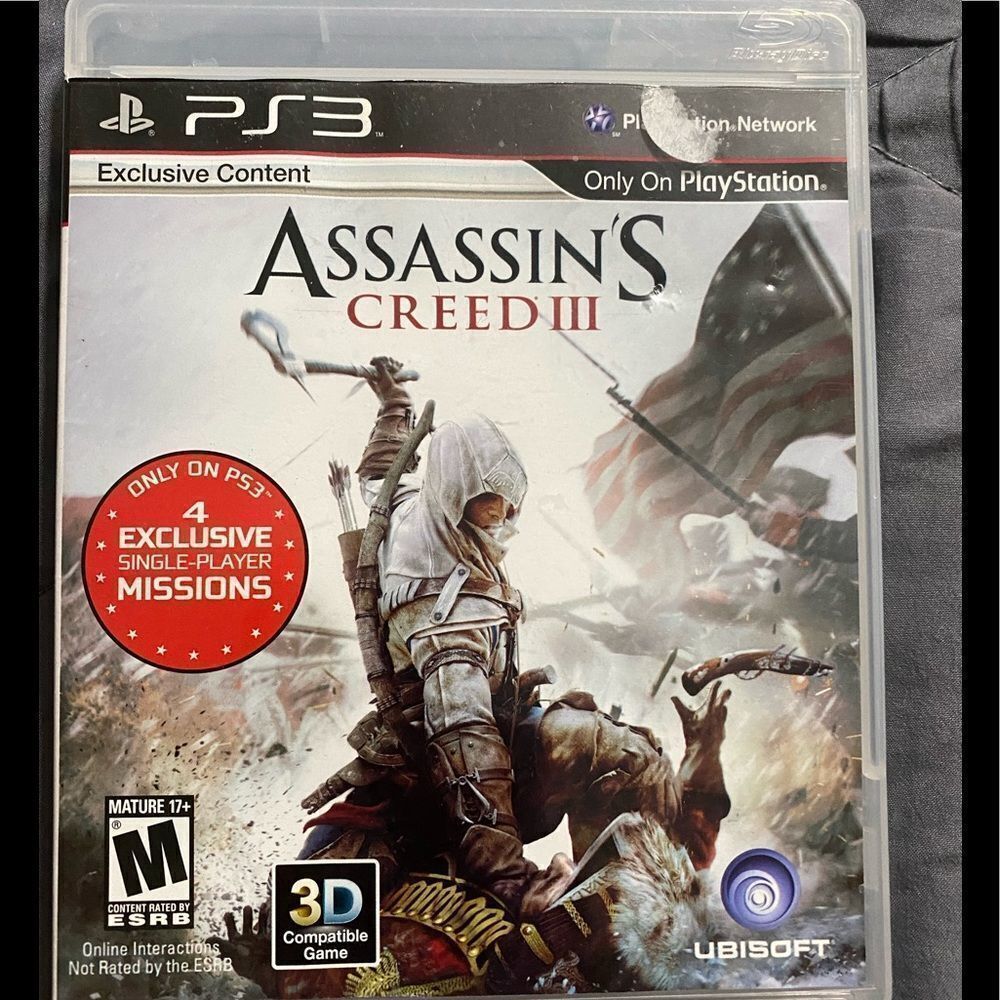 PS3 Assassins Creed III PlayStation 3 Video Game
•Excellent used condition
